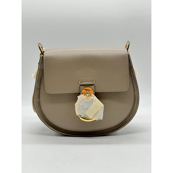 CHLOE Tess calf leather and suede small crossbody bag + Dust bag MOTTY GREY - Picture 4 of 13